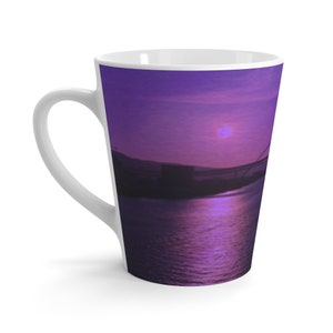 Oregon, Willamette River, Purple, Portland Mug, Coffee Mug, Portland Oregon, Oregon Mug, Fremont Bridge, Portland Oregon Coffee Mug, gift