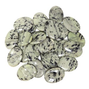 BULK Stones - Picaso Marble Worry Stone - 1.5" x 1.2" - Pocket Gift - Names, Sayings, Logo - Velvet Gift Bags