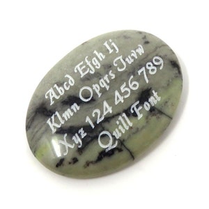 Picasso Marble Worry Stone - Custom Engraved - 40mm x 30mm or 1.5 Inches Wide - Pocket - No Holes - Names - Sayings - Logos