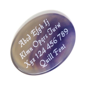 LIGHT Purple Agate Worry Stone - Custom Engraved - 40mm x 30mm or 1.5 Inches Wide - Pocket - No Holes - Names - Sayings - Logos