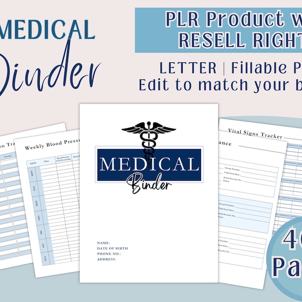 Medical Binder Template - Etsy
