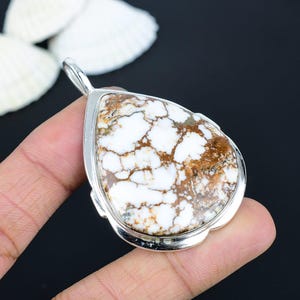 Wild Horse Jasper Pendant: Handmade 925 Sterling Silver Gemstone