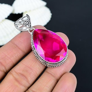 Pink Tourmaline Pendant: Handmade Sterling Silver Gemstone Jewelry