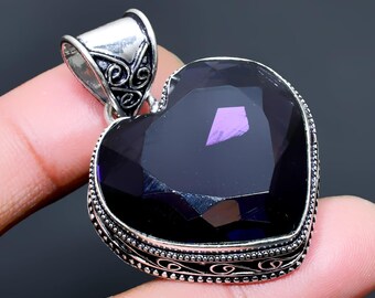 Handmade Amethyst Pendant: 925 Sterling Silver Gemstone Jewelry