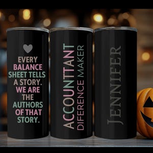 Personalized Accountant Tumbler,Accountant Gifts,New Accountant Graduation Gift, Accountant Appreciation Week Gift,Custom Travel Cup For CPA