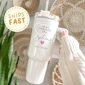 Personalized Bride Tumbler: 40oz Custom Mrs. Engagement Gift