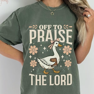 Bibel-Vers-T-Shirt-Designs, Preist den Herrn, christliches T-Shirt PNG, Gans-Shirt SVG