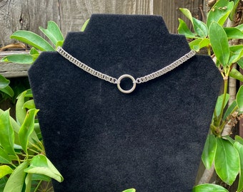 Stainless Steel Chainmail Choker with Small O-Ring