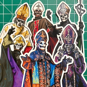 Papa Emeritus Nihil Primo Secondo Terzo Copia V Perpetua Ghost Band Stickers