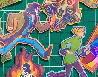 Nihil and Seestor Satanic Panic Era Holographic Stickers