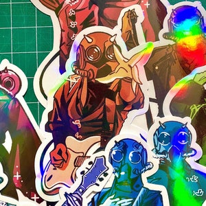 Nameless Ghoul Ghost Band regenboogstickers **MAAT EN PRIJS VERLAAGD**
