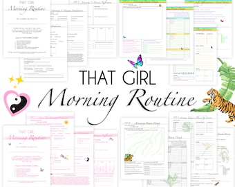 Printable Guided Journal - THAT GIRL Morning Routine (4-PACK)