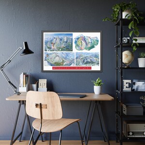 Red Mountain Canada Trail Map Framed Poster