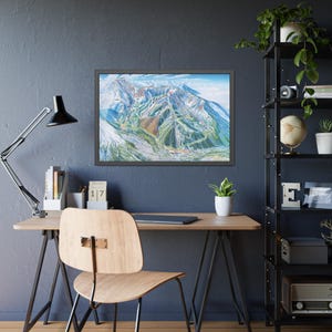 Taos New Mexico Trail Map Framed Poster