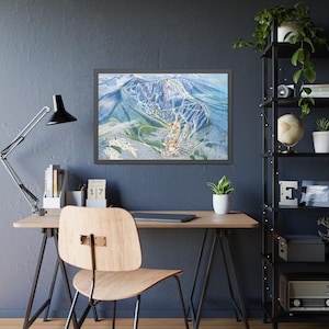 Santa Fe New Mexico Trail Map Framed Poster