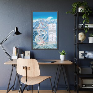 Snow Valley California Trail Map Framed Poster