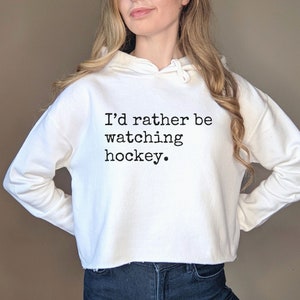 Women&#39;s Hockey Hoodie, Cropped Hoodie, Women&#39;s Hockey Sweatshirt, Hockey Mom Gift. Girl&#39;s Hockey Hoodie, Hockey Player Gift,Hockey Mom Shirt