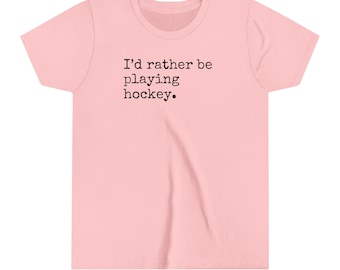 Ik speel liever hockey, jeugdhockeyshirt, jeugdhockeyshirt, jeugdhockeycadeau, cadeau voor hockeyspeler, hockeyteamcadeau, hockeyte