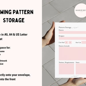Sewing Pattern Envelope Storage Ideas Sewing Pattern Organiser Store ...