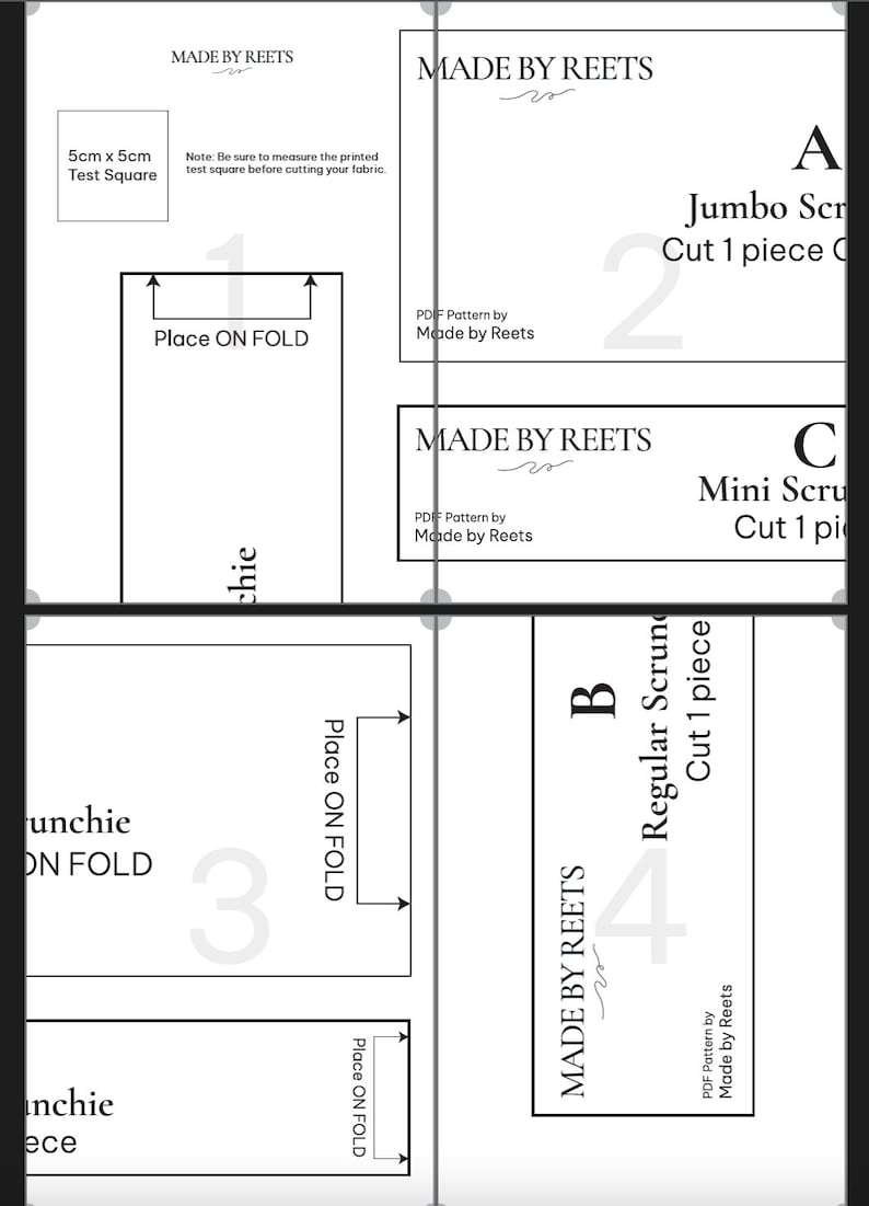 A4 Sewing Pattern Layout Templates Adobe Illustrator Page Layout for