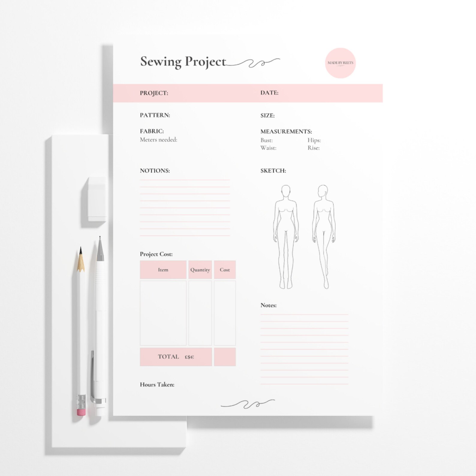 PDF Printable Planner Sewing Project Journal Planner Sewing Planner ...