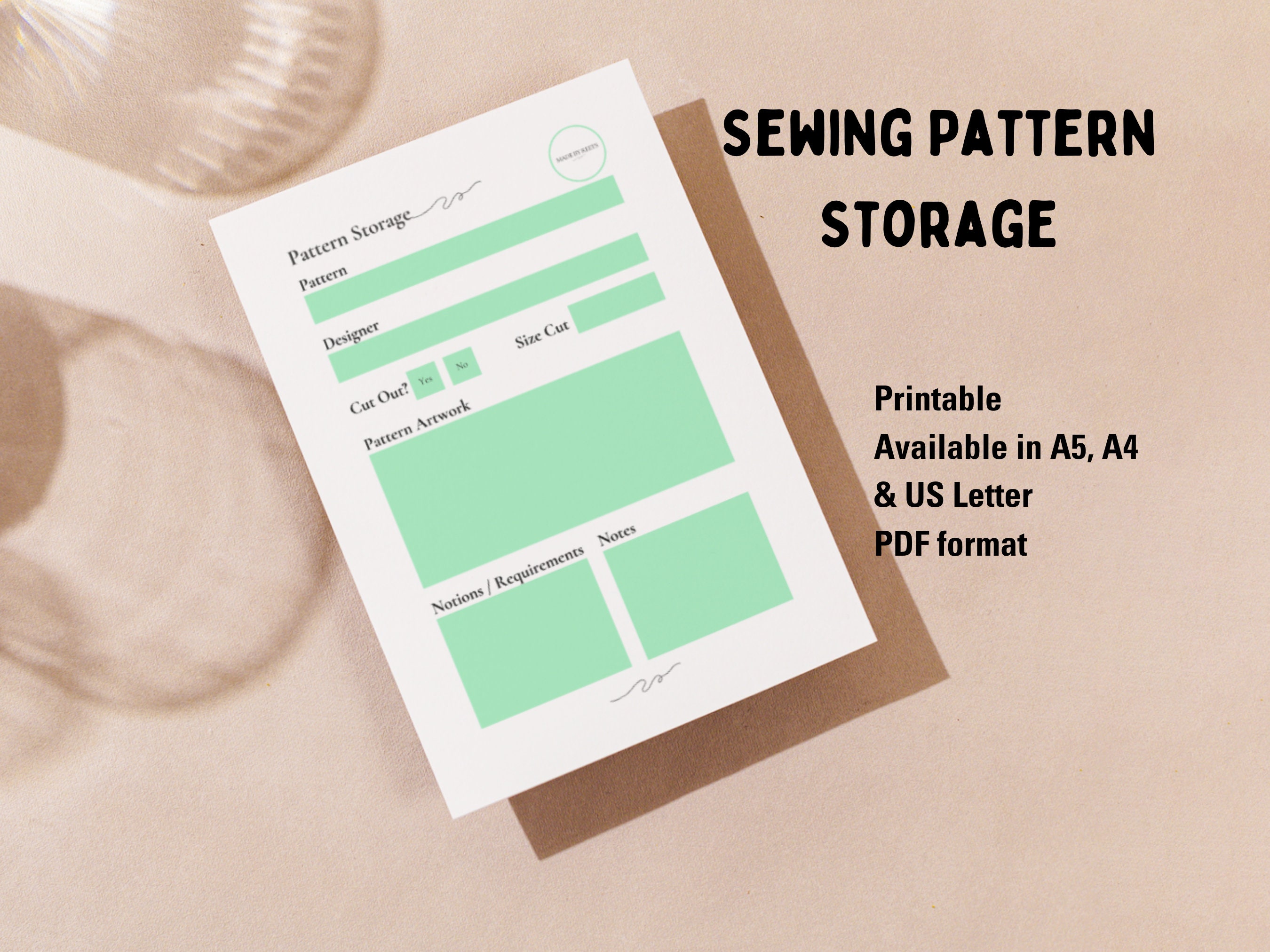 Sewing Pattern Envelope Storage Ideas Sewing Pattern Organiser Store ...