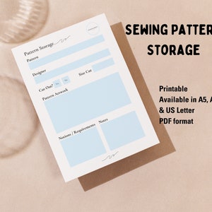 Blue Sewing Pattern Envelope Storage Ideas Sewing Pattern Organiser ...
