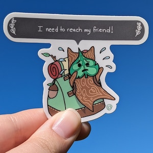 3-inch Vinyl Sticker of Backpack Korok from The Legend of Zelda Tears of the Kingdom