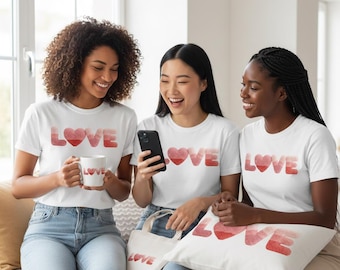 Love Heart Faux Yarn PNG | Valentine Sublimation Design (Digital Download)