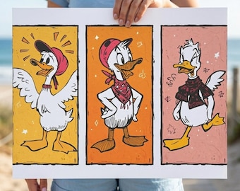 Silly Goose PNG | Funny Goose on the Loose Sublimation Design | Vintage Preppy Animal Art Digital Download