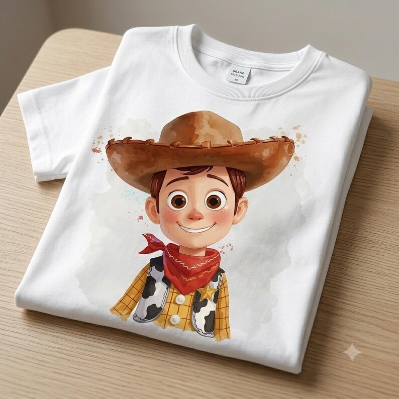 Watercolor Toy Story Sublimation PNG | You've Got A Friend In Me Boys Shirt Design | Cartoon Cowboy Friends Trendy Kids Sublimation File image 3