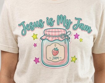 Jesus Is My Jam PNG SVG | Christian Retro Groovy Design | Faith T-Shirt Design | Religious Sublimation png | Bible Quote svg | Christian