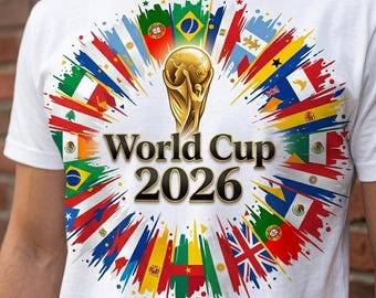 World Soccer 2026 PNG SVG | USA Canada Mexico Football Design | International Tournament Fan Art | Soccer Graphic Sports Event Shirt Design