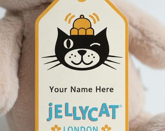 Custom Jellycat Gift Tag PNG Bundle | Baby Shower, Birthday (Digital Download)