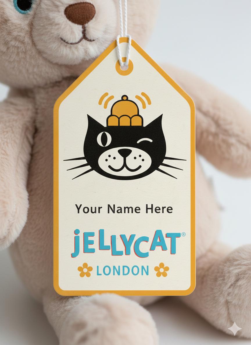 Custom Jellycat Gift Tag PNG Bundle | Baby Shower, Birthday