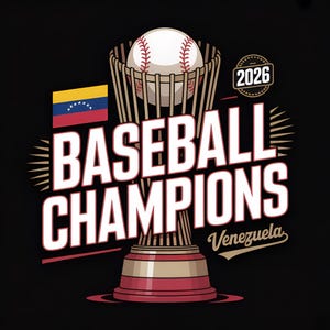 Venezuela Baseball Cups 2026 Digitales Trikot-Design - World Baseball Classic Victory Shirt Grafik