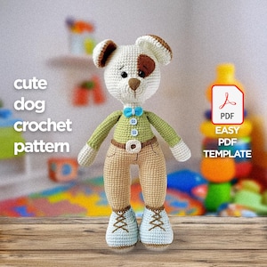 Hunde Häkelmuster / Amigurumi Hund Muster / Puppy häkeln / Gefüllter Hund Häkelanleitung / Häkelhund PATTERN / Welpe Häkelanleitung Pdf