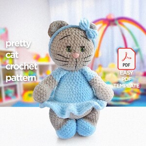 Motif chaton au crochet Amigurumi / Motif chaton chat au crochet