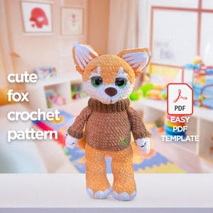 Fox Amigurumi Crochet Pattern / Handmade Amigurumi Crochet Pattern / Crochet Fox PATTERN / Crochet fox plush pattern / Fox Cute Crochet PDF