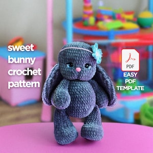 Bunny Crochet Pattern PDF Download / Crochet PATTERN Bunny, Amigurumi tutorial PDF in English /Sweet Rabbit / Amigurumi Bunny Pattern Pdf