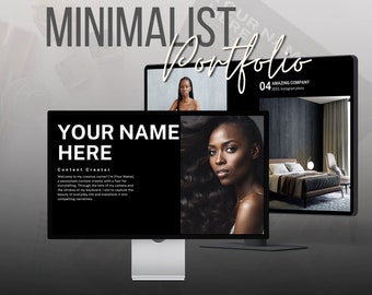 UGC Portfolio, Canva Website Template, Minimal, Customizable Website Design for Photography Small Business