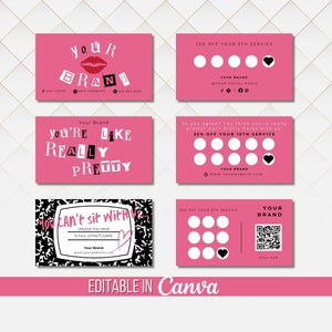 Burn Book Nail Tech Cartes de fidélité, Cils, Cartes de visite pour les cheveux, Marketing d'esthéticienne, Carte de fidélité client, Vous êtes vraiment jolie