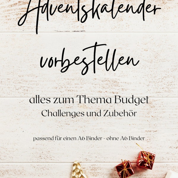 Adventskalender vorbestellen