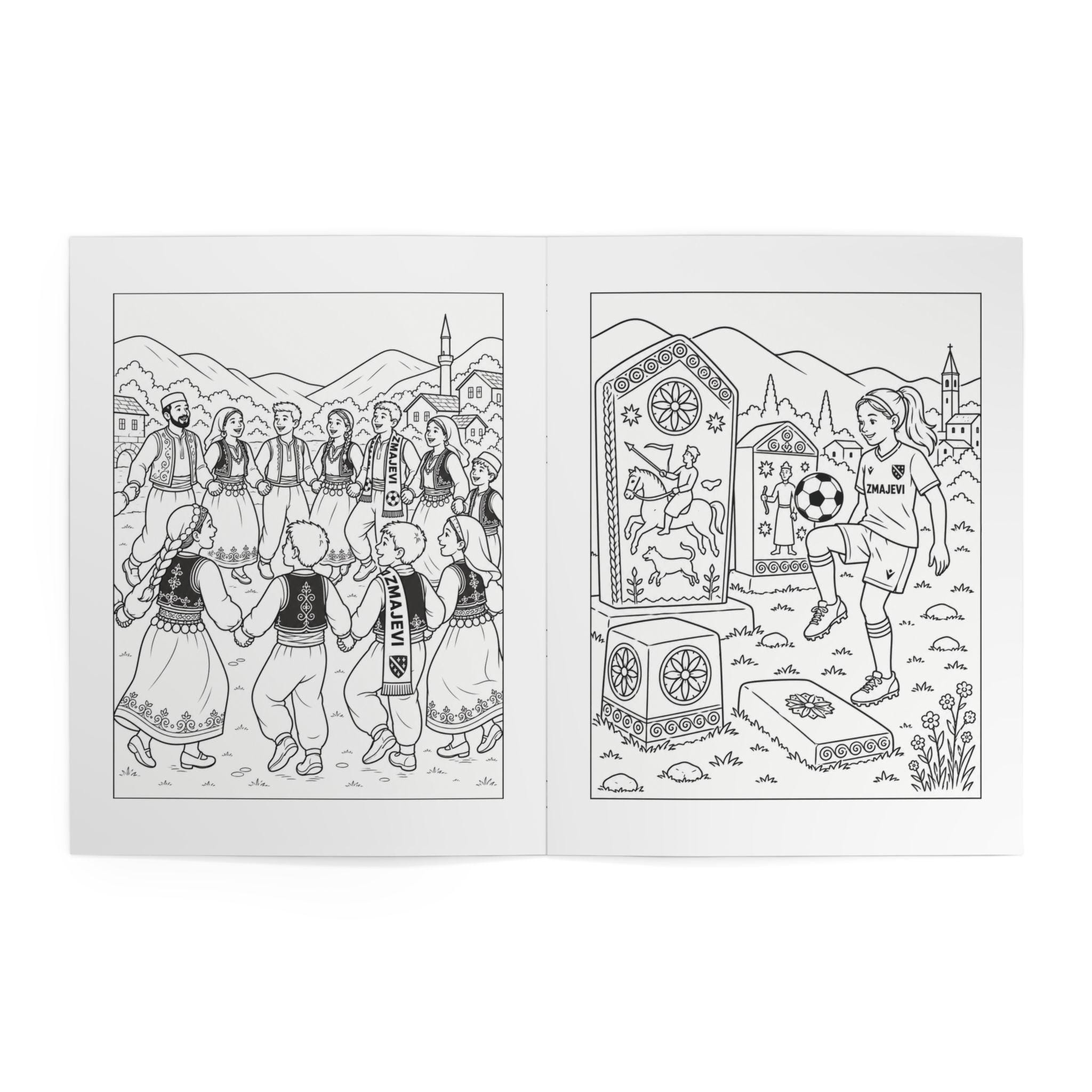 Physical Bosnia Soccer All-ages Coloring Book – Zmajevi 2026 Tournament ...