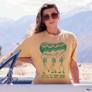 Viva El Hot Dog Trendy Oversized Tee, Foodie Culture Shirt, Comfort Colors Graphic T-Shirt