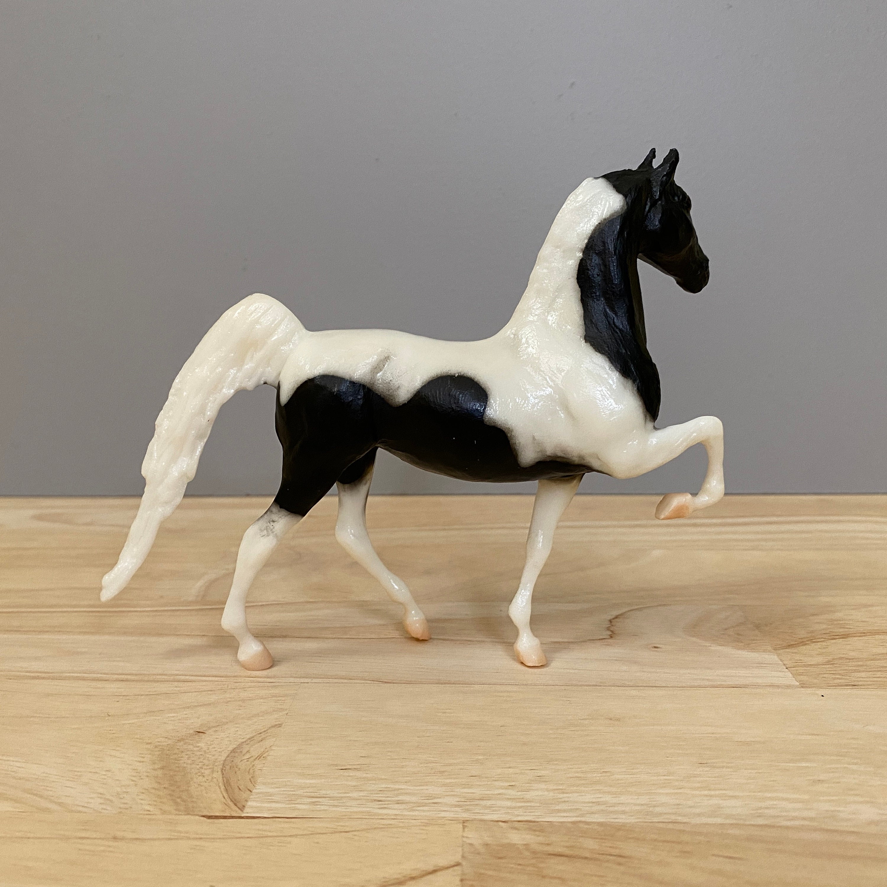 Vintage Breyer Horse Little Bits American Saddlebred Black Tobiano ...