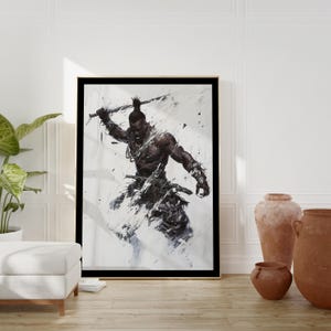 Santeria Ogun Orisha Physical Print | Afro-Cuban Spiritual Warrior Art | Yoruba Divine Protector | Vibrant Home & Altar Decor | Sacred
