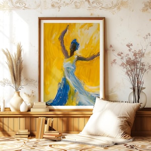Orishas Oricha Oshun | Yoruba Santeria Goddess of Love & Beauty | Afro Latino Deity Wall Art Print Poster Tribal Spiritual Home Decor Gift