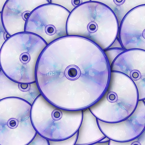 4 inch wide Purple Iridescent Compact Disk CD Sticker