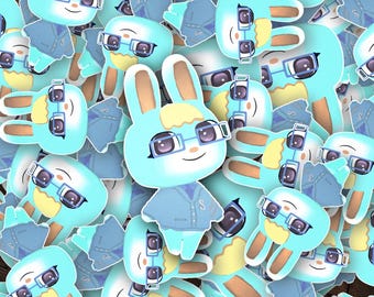 Pegatina impermeable de Sasha (4 pulgadas) de Animal Crossing Villager